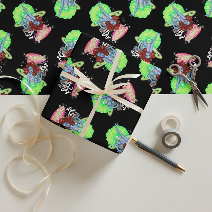Biqtch Puddin - Alien Wrapping paper sheets - dragqueenmerch
