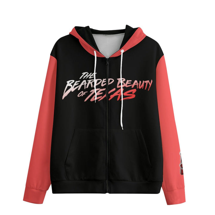 Blackberri - Bearded Beauty Unisex Zip Hoodie - dragqueenmerch
