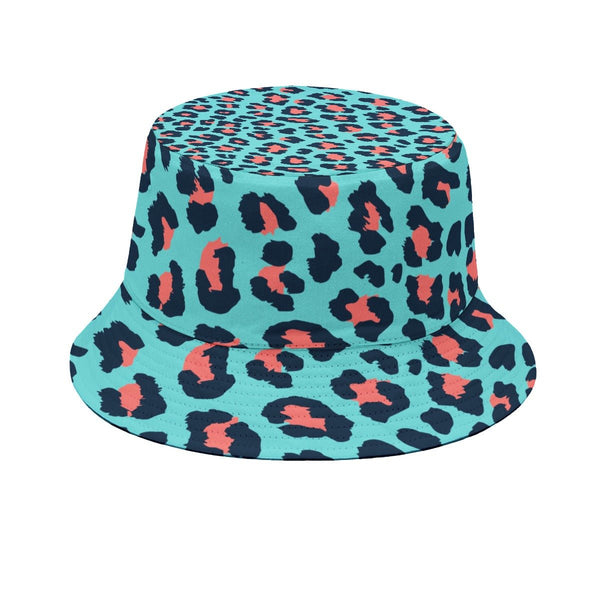 BLUE LEOPARD BUCKET HAT - dragqueenmerch