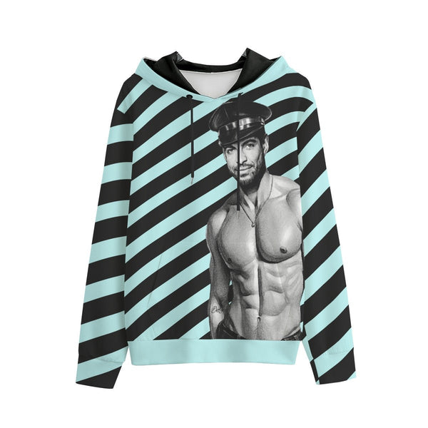 Bruno (Pit Crew) - Leather Daddy Hoodie (Blue) - dragqueenmerch