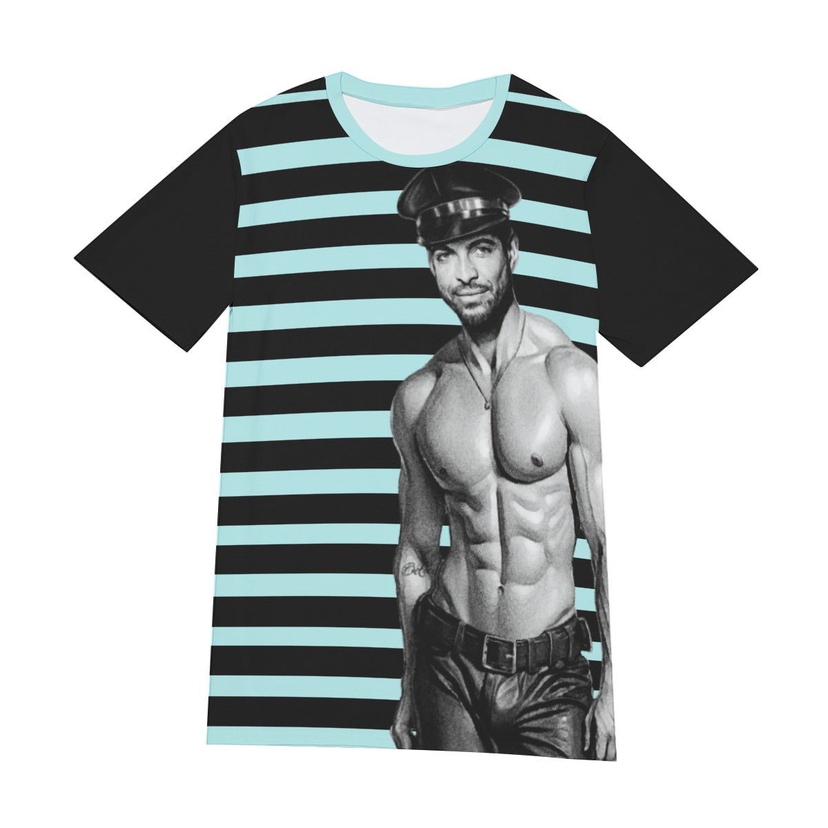 Bruno (Pit Crew) - Leather Daddy Tee (Blue) - dragqueenmerch