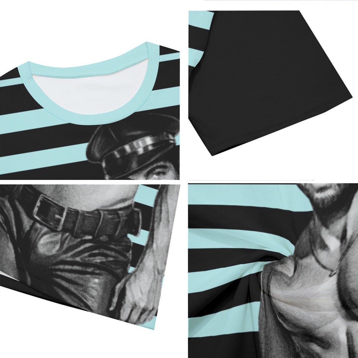 Bruno (Pit Crew) - Leather Daddy Tee (Blue) - dragqueenmerch