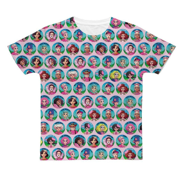 CAMP WANNAKIKI "CAMPERS" (3XL / 4XL) ALL OVER PRINT T-SHIRT - dragqueenmerch