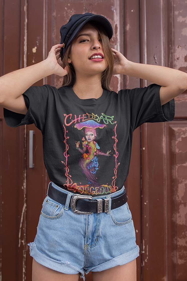 Cheddar Gorgeous - Mother Mushroom T-Shirt - dragqueenmerch