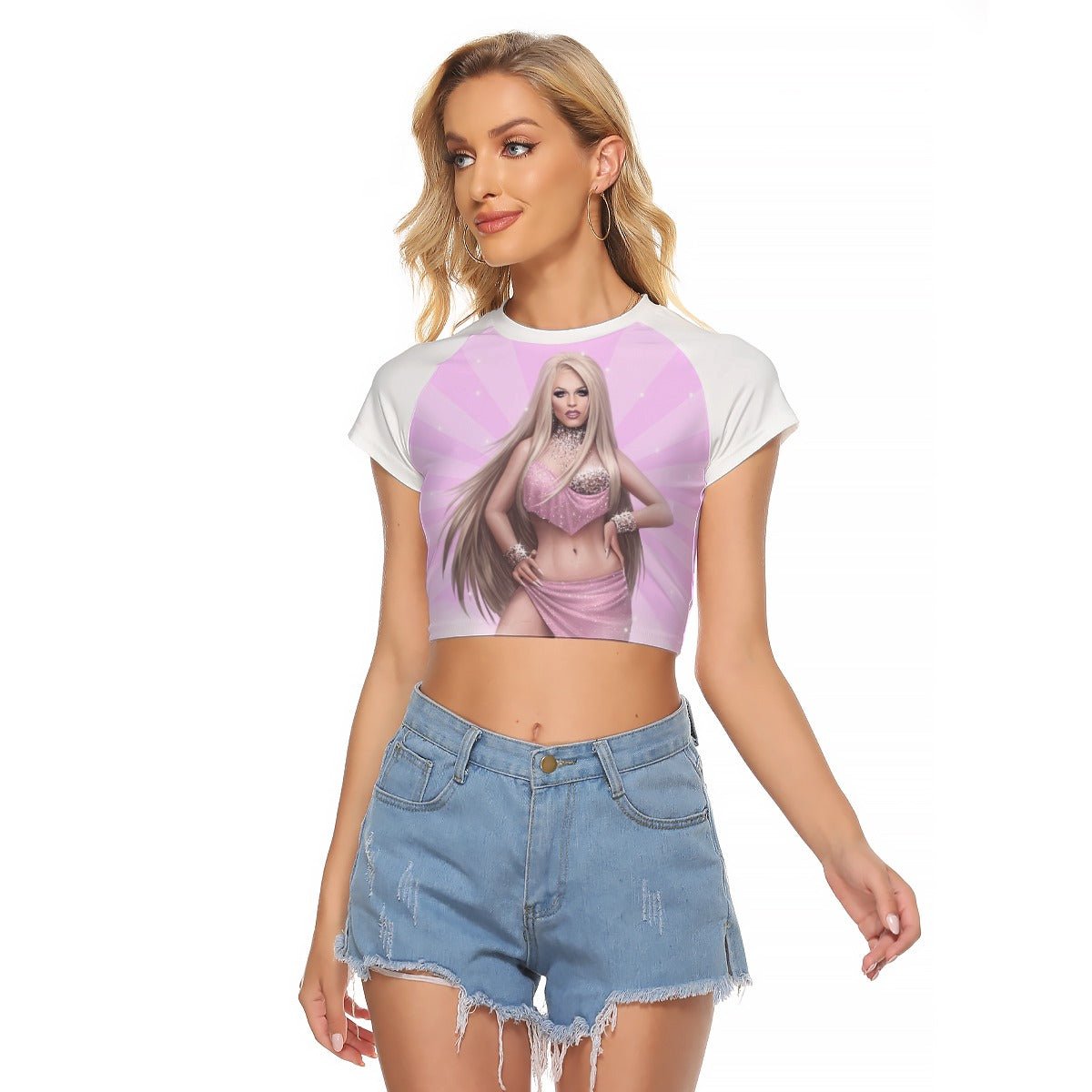 Derrick Barry - @Leoshki Baseball Crop T-Shirt - dragqueenmerch