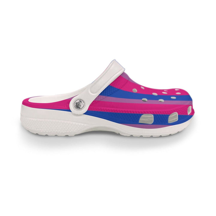 DQM - Bisexual Flag Unisex Clog Sandals - dragqueenmerch