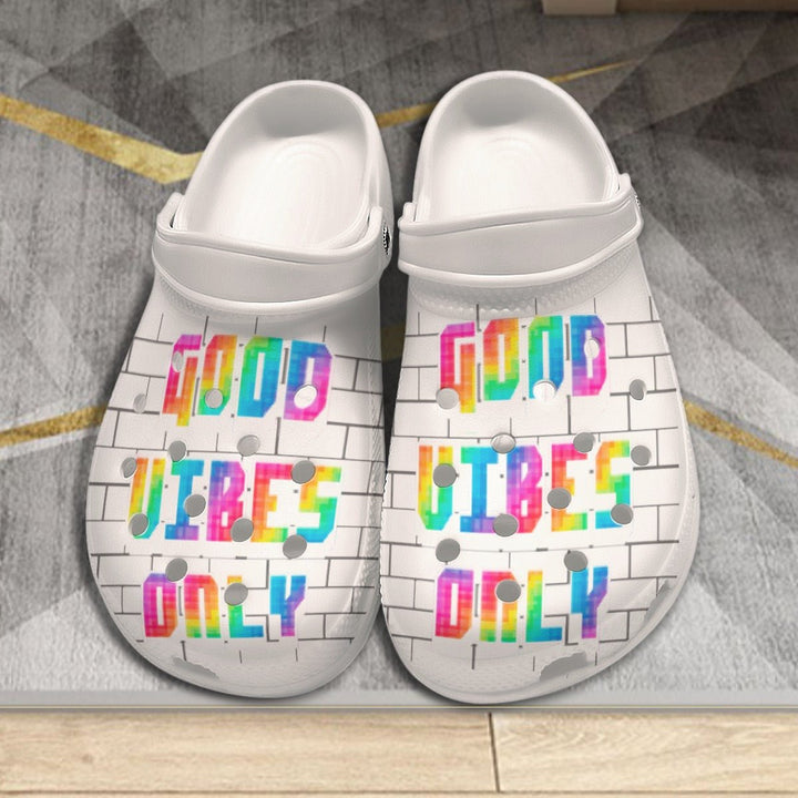DQM - Good Vibes Only Unisex Clog Sandals - dragqueenmerch