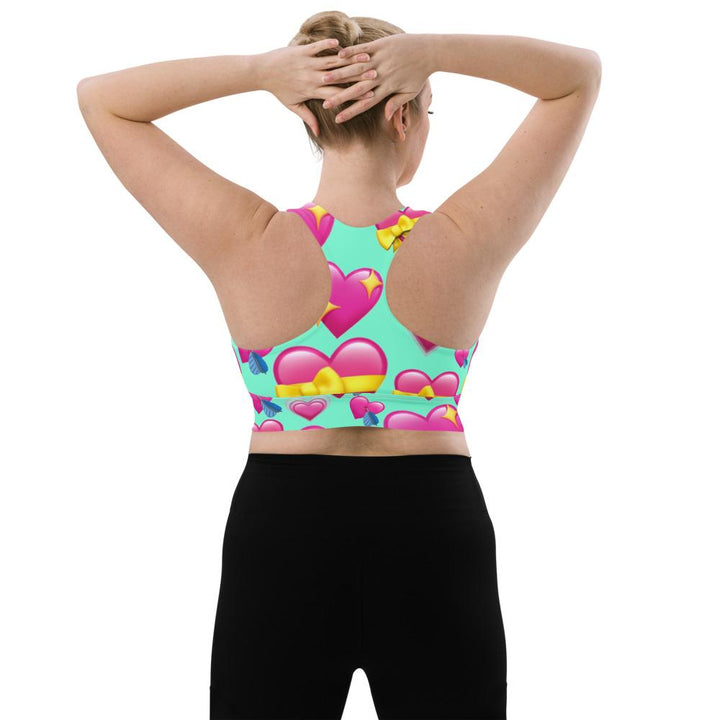 DQM "LOTS OF LUV" EMOJI COLLECTION SPORTS BRA - dragqueenmerch