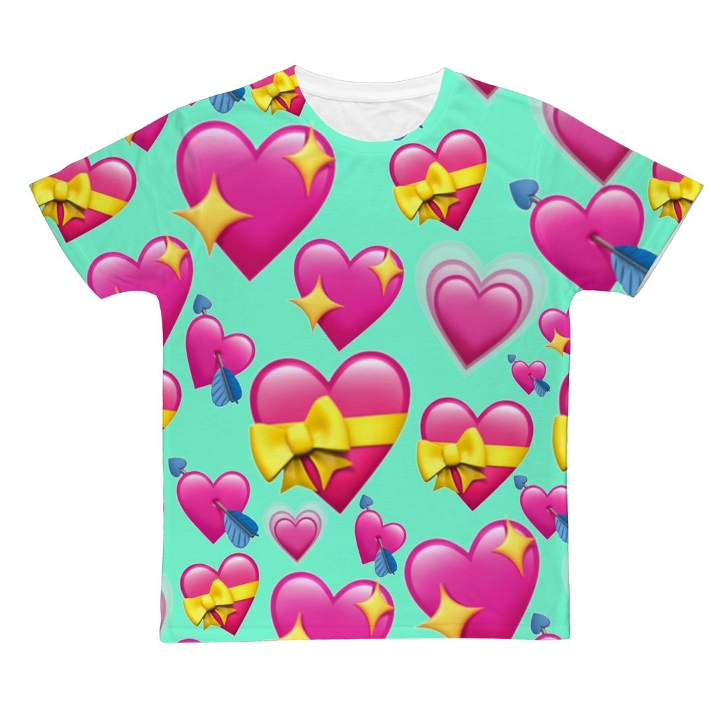 DQM "LOTS OF LUV" EMOJI COLLECTION ALL OVER PRINT T-SHIRT