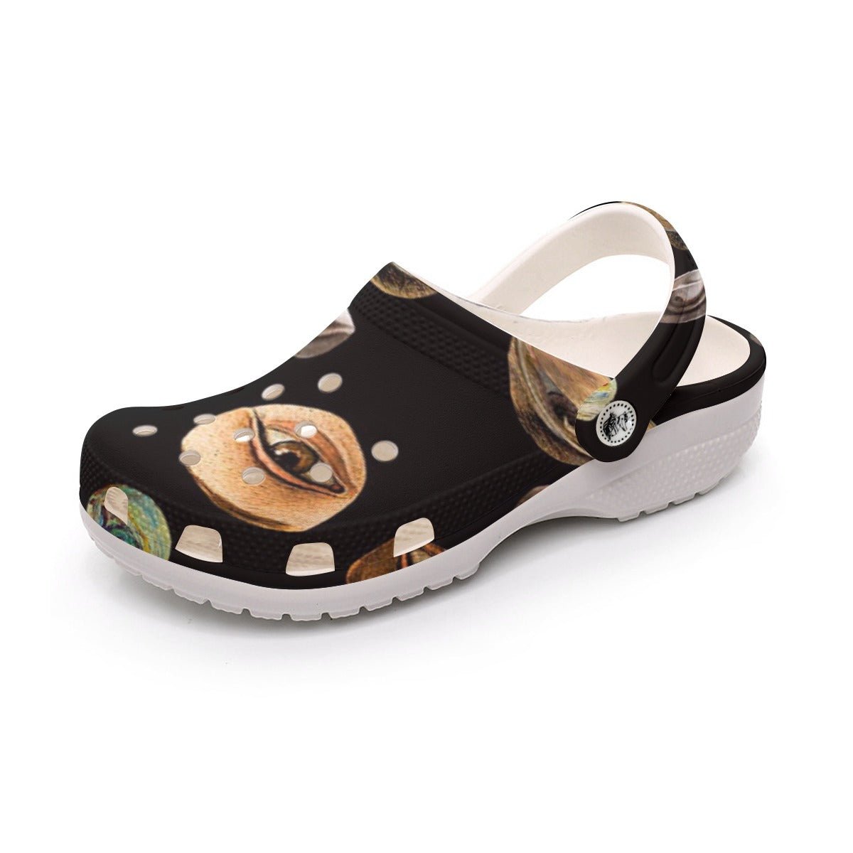 DQM - Masked Art Eyes Unisex Clog Sandals - dragqueenmerch