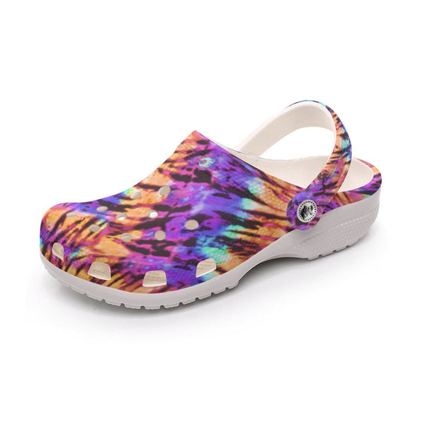 DQM - Purple Crinkle Dye Unisex Clog Sandals - dragqueenmerch