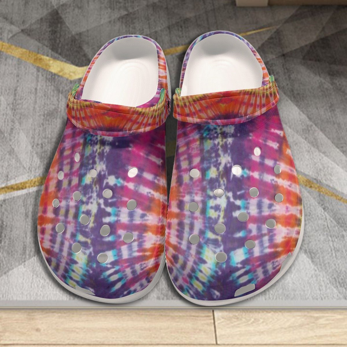 DQM - Rainbow Crinkle Unisex Clog Sandals - dragqueenmerch