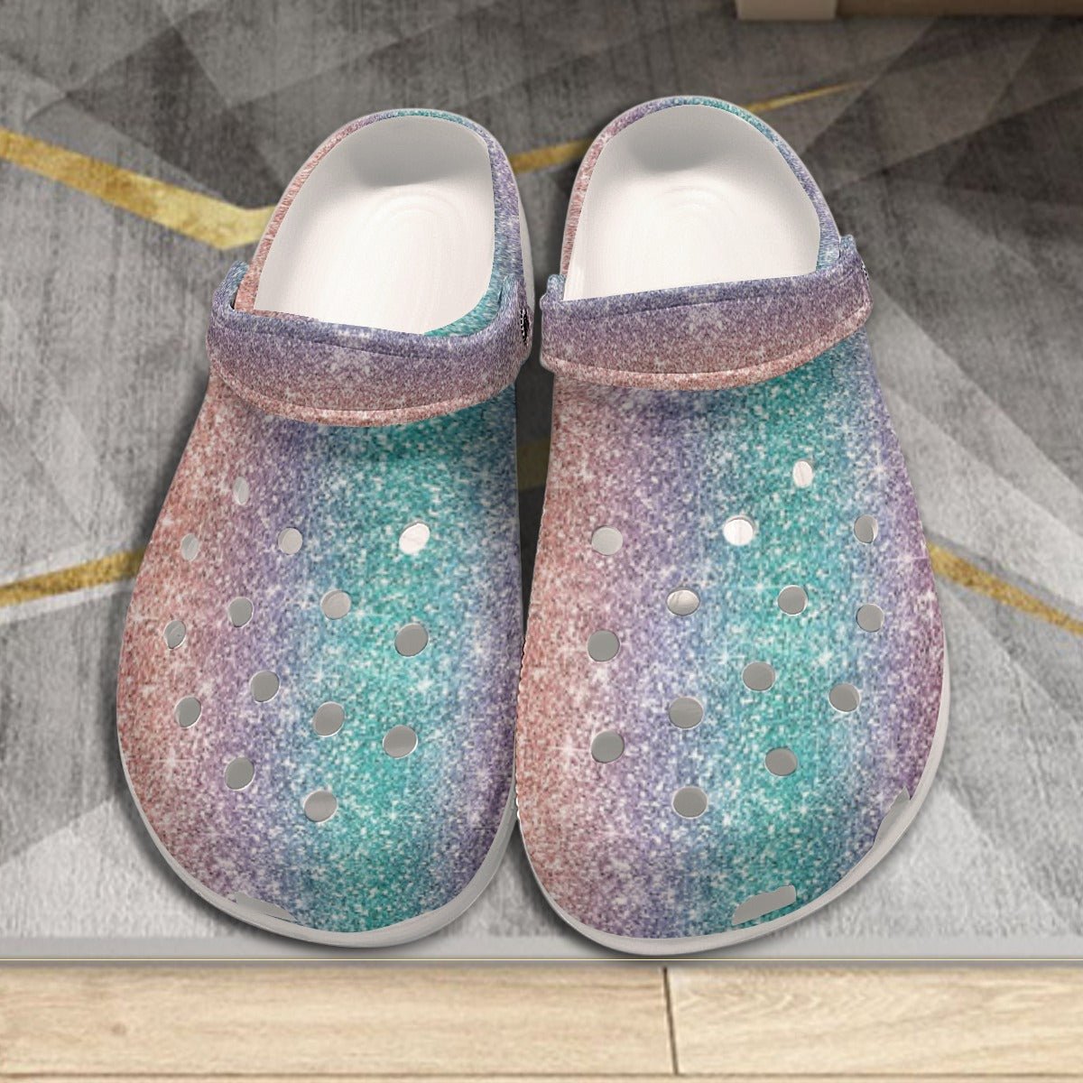 DQM - Rainbow Glitter Unisex Clog Sandals - dragqueenmerch