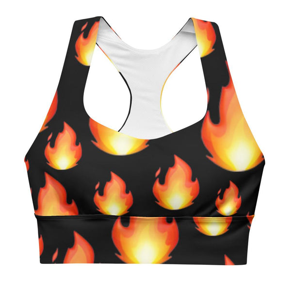 DQM "THAT'S FIRE" EMOJI COLLECTION SPORTS BRA - dragqueenmerch