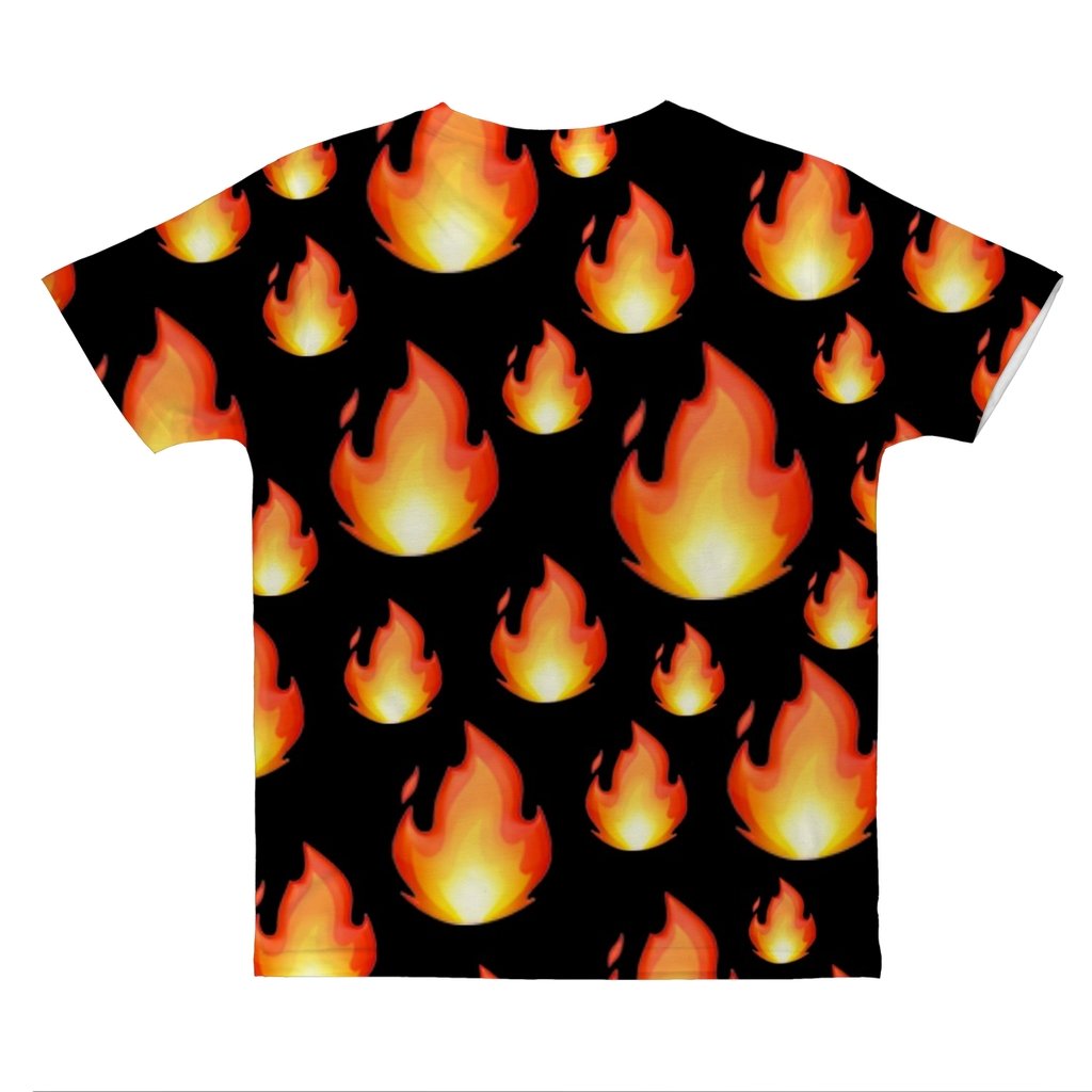 DQM "THAT'S FIRE" EMOJI COLLECTION ALL OVER PRINT T-SHIRT