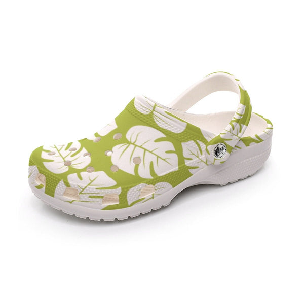 DQM - Tropical Leaflet Unisex Clog Sandals - dragqueenmerch