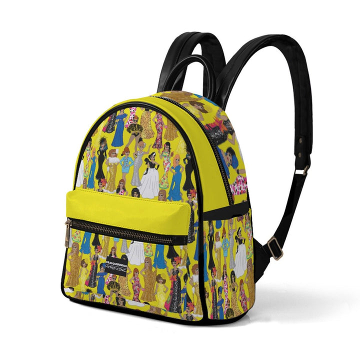DQM X HYPER iCONiC. Bianca Del Rio Fashion Collage Mini Backpack - dragqueenmerch
