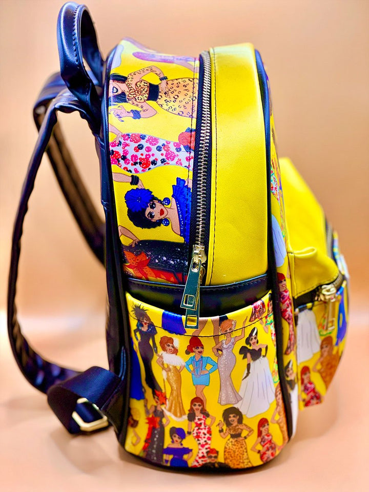 DQM X HYPER iCONiC. Bianca Del Rio Fashion Collage Mini Backpack - dragqueenmerch