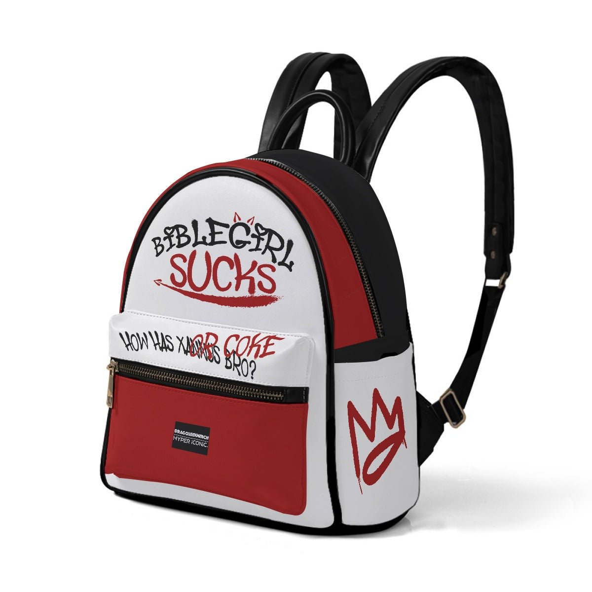 DQM X HYPER iCONiC. BibleGirl Sucks Mini Backpack - dragqueenmerch
