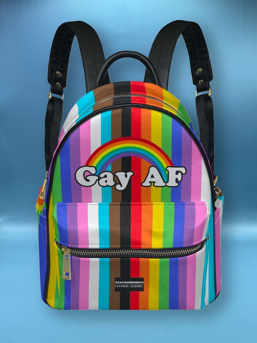 DQM X HYPER iCONiC. GAY AF Pride Mini Backpack - dragqueenmerch