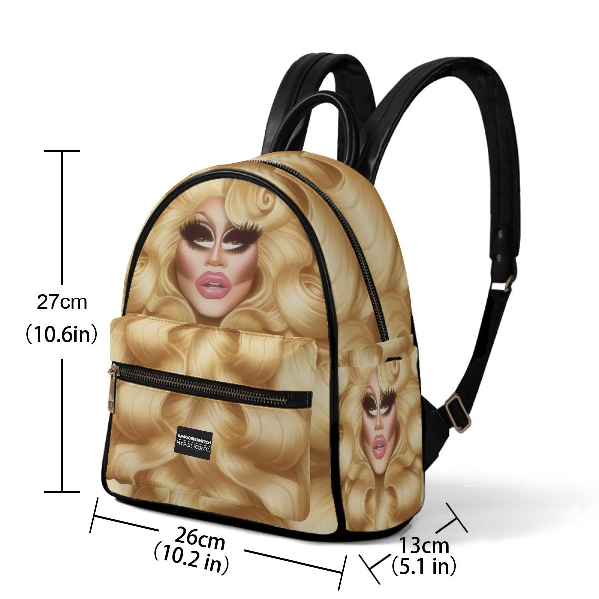 DQM X HYPER iCONiC. Trixie Mattel Curls Mini Backpack - dragqueenmerch