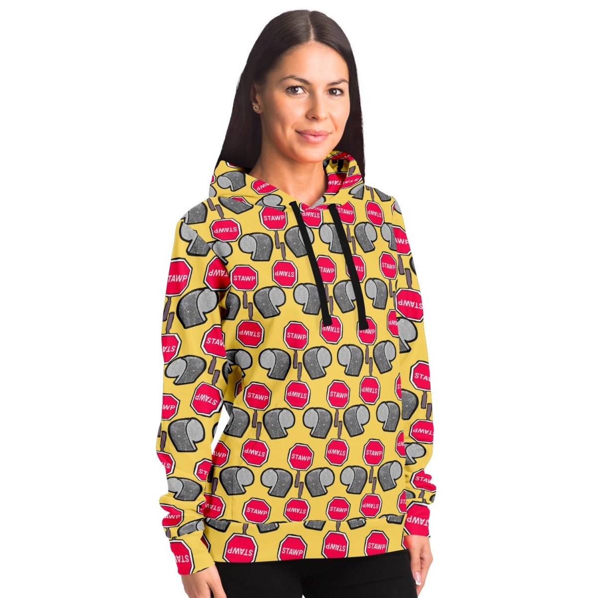 Eureka O'Hara "Stawp Pattern" All Over Print Hoodie - dragqueenmerch