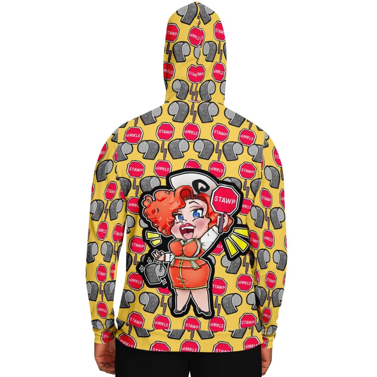 Eureka O'Hara "Stawp Pattern" All Over Print Hoodie - dragqueenmerch
