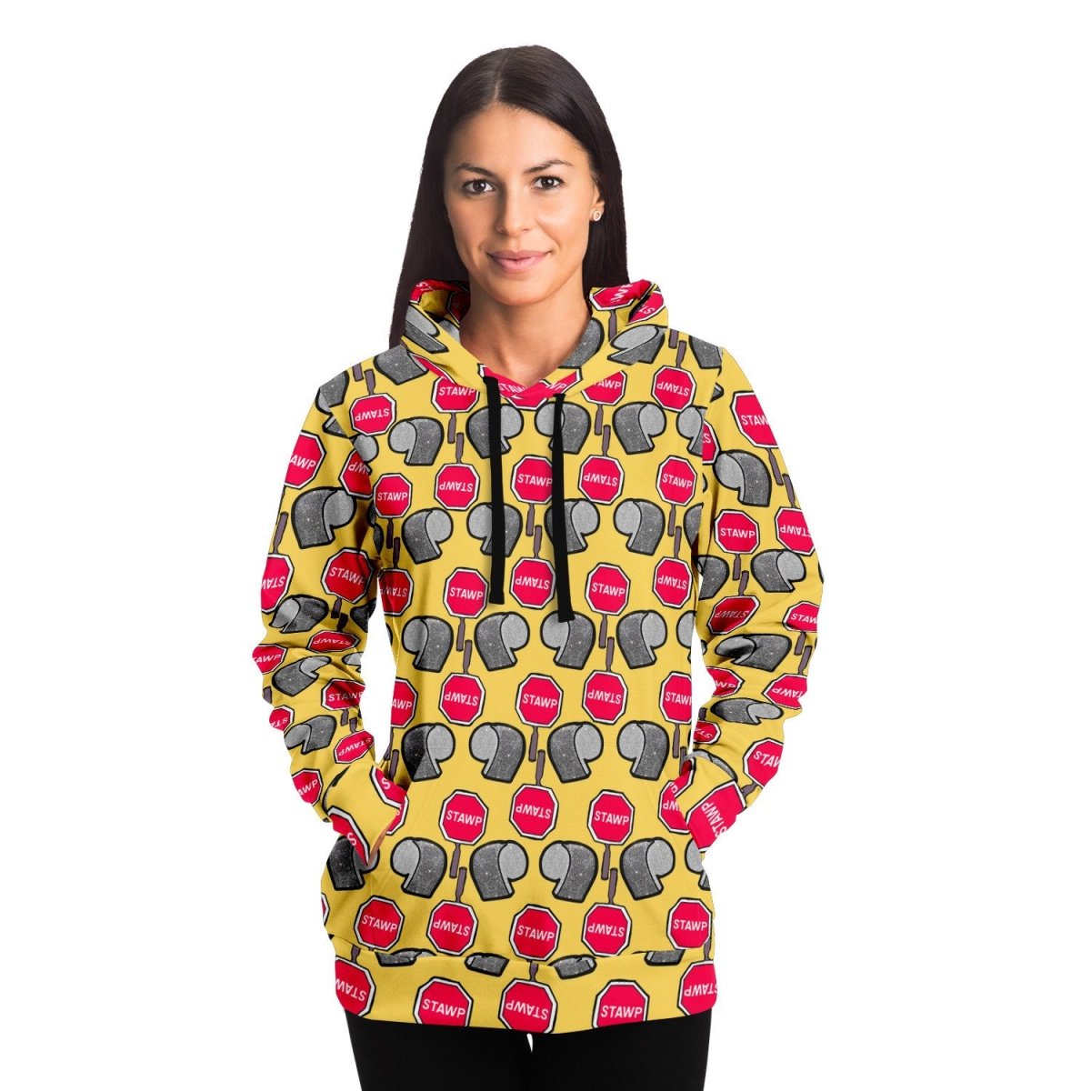 Eureka O'Hara "Stawp Pattern" All Over Print Hoodie - dragqueenmerch