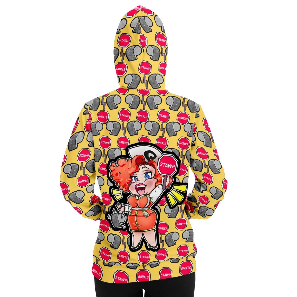 Eureka O'Hara "Stawp Pattern" All Over Print Hoodie - dragqueenmerch