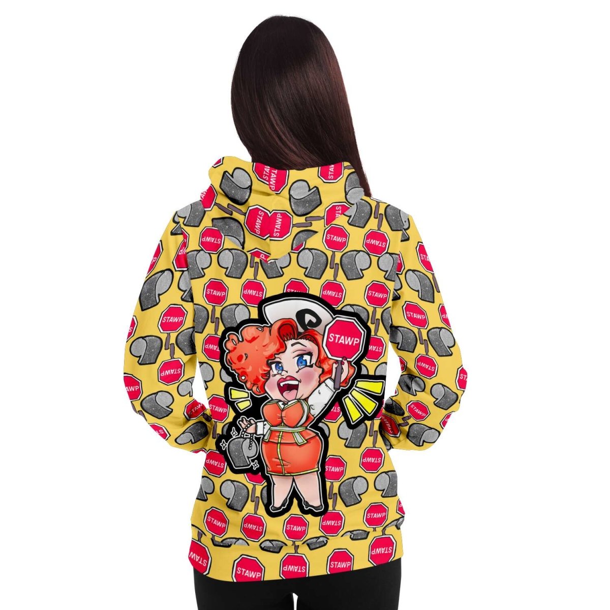 Eureka O'Hara "Stawp Pattern" All Over Print Hoodie - dragqueenmerch