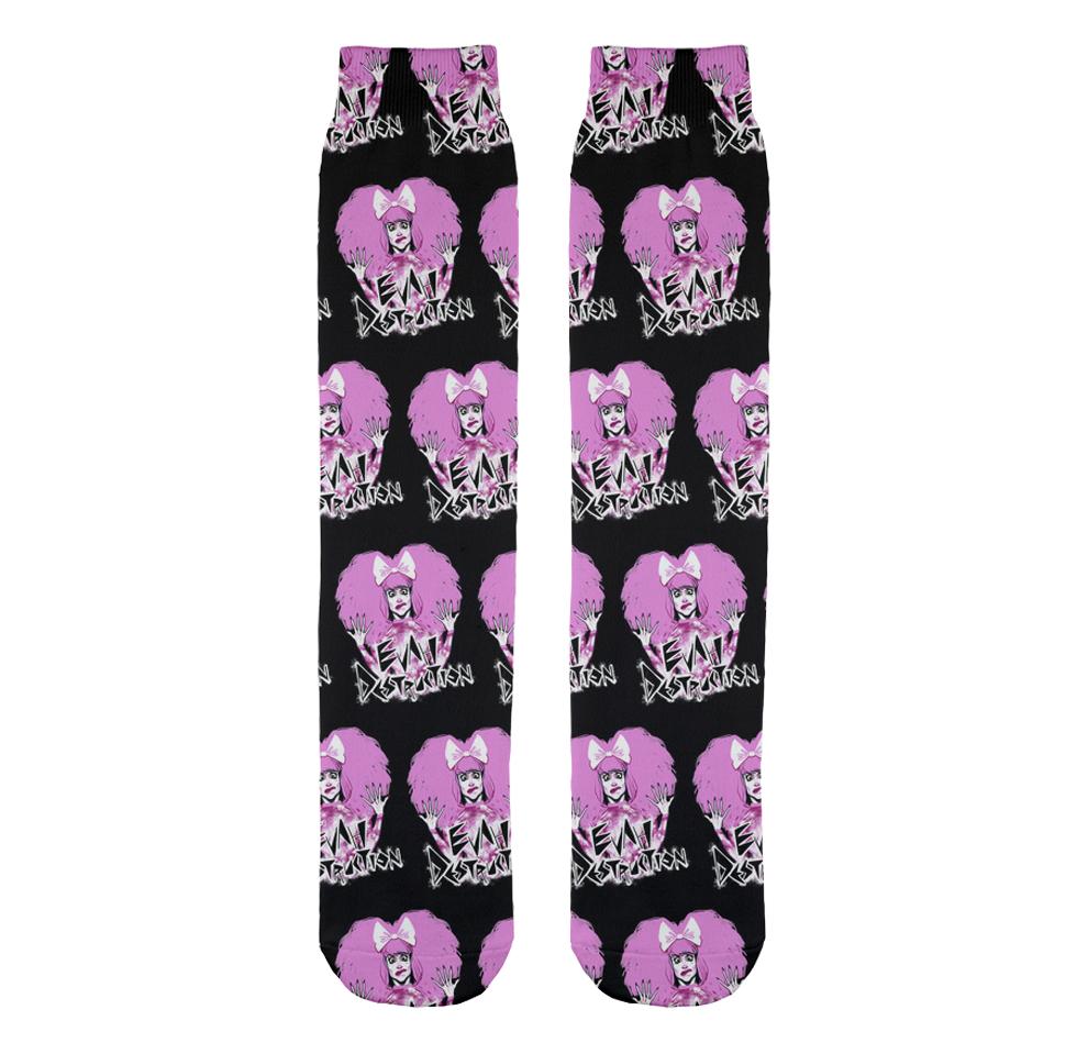 EVAH DESTRUCTION TUBE SOCKS - dragqueenmerch