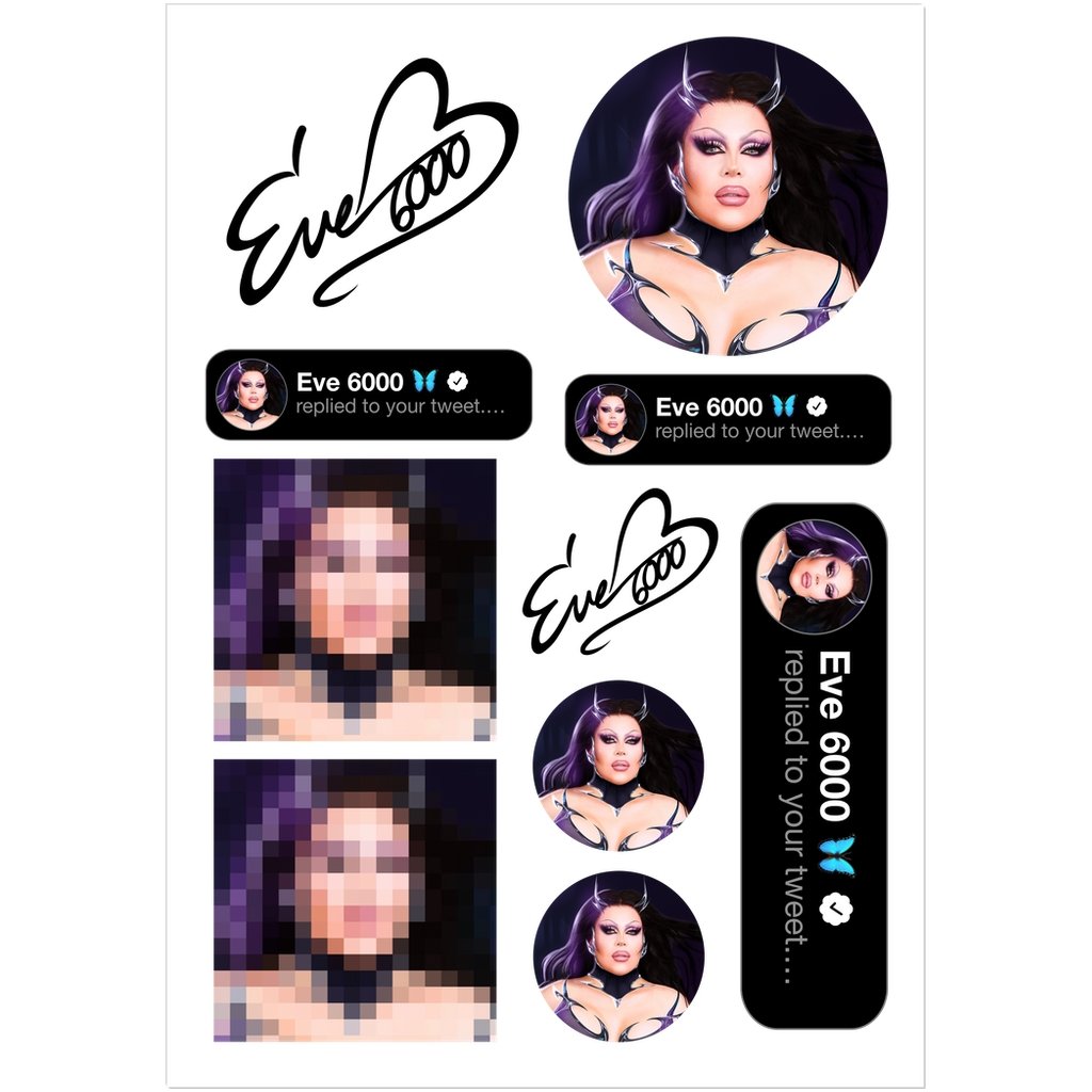 Eve 6000 - Asst # 2 Kiss Cut Stickers - dragqueenmerch