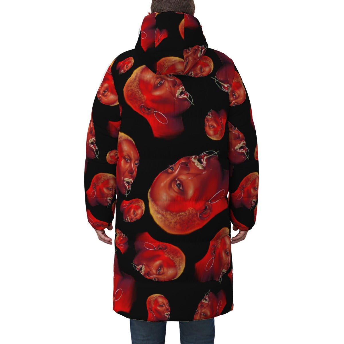 Fantasia Royale Gaga - Drool Meme All-Over Print Long Down Jacket - dragqueenmerch