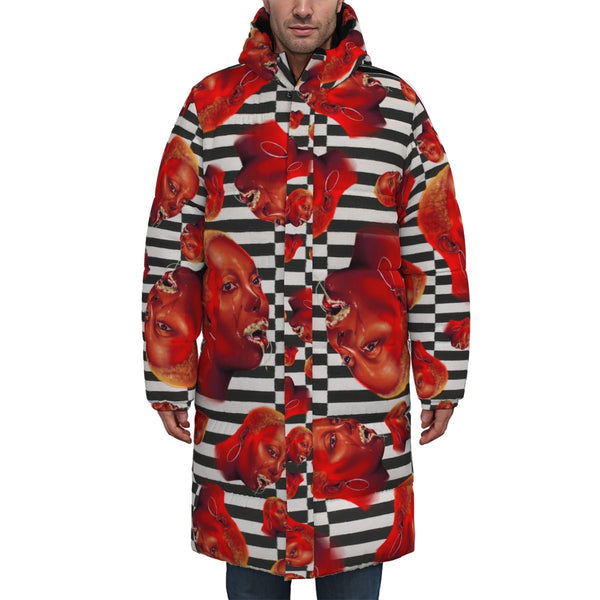 Fantasia Royale Gaga - Drool Meme All-Over Print Long Down Jacket - dragqueenmerch