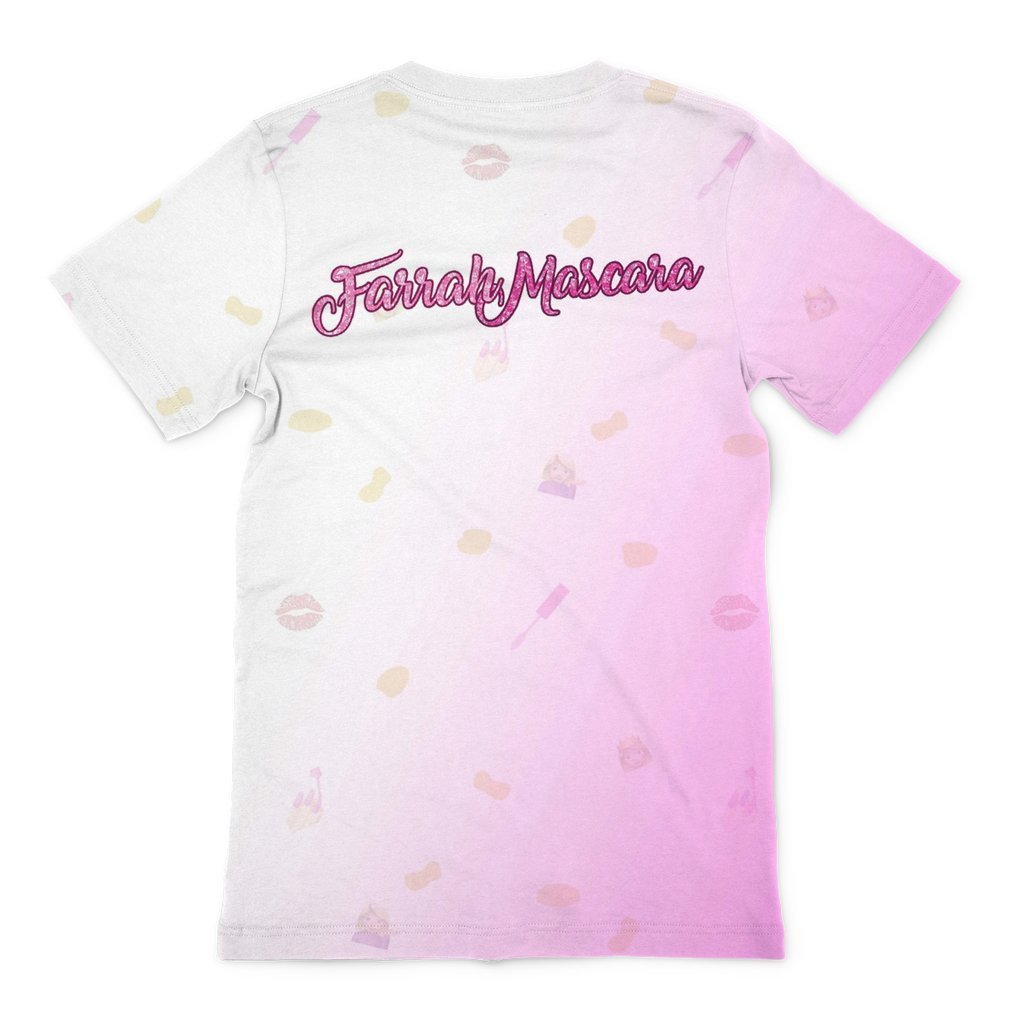 FARRAH MASCARA EMOJI ﻿ALL OVER PRINT T-SHIRT - dragqueenmerch