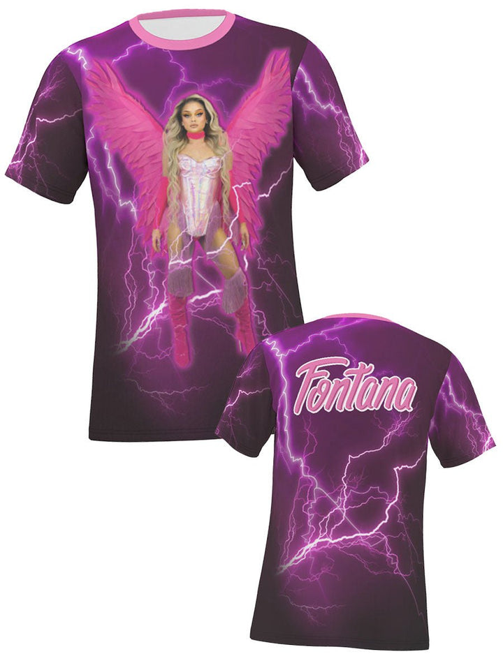 Fontana - Winged Lightning All-Over Print T-Shirt - dragqueenmerch