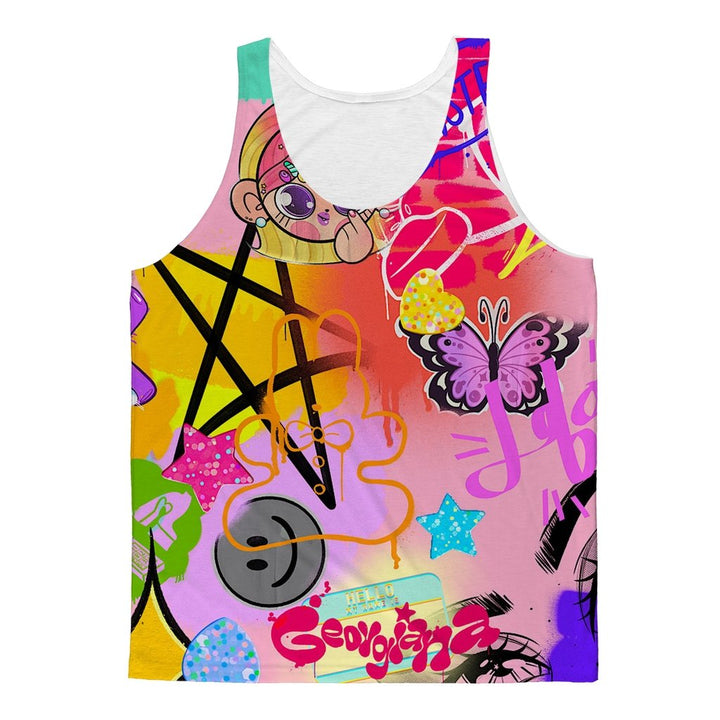 GEORGIANA ALL OVER PRINT TANK TOP - dragqueenmerch