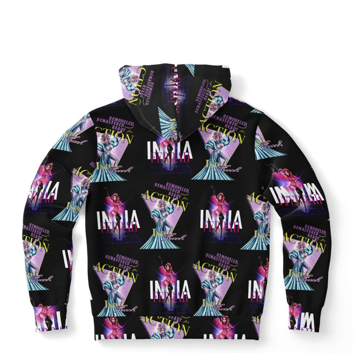 India Ferrah - Action Collage All Over Print Hoodie - dragqueenmerch
