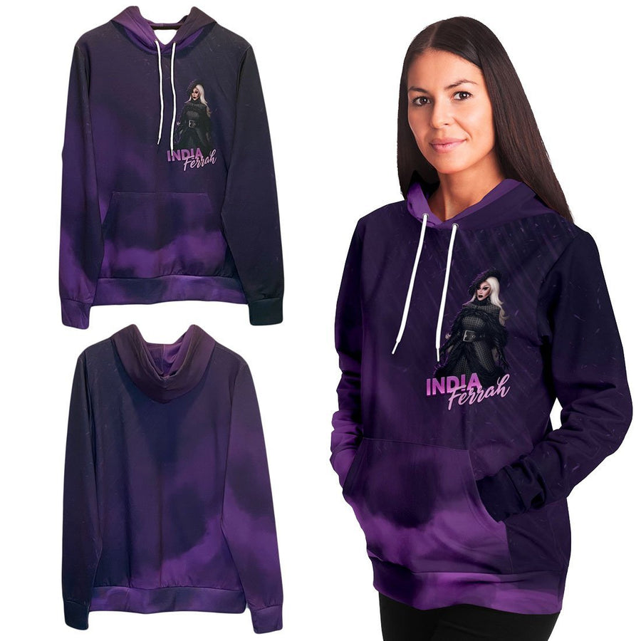 INDIA FERRAH "@LEOSHKI" ALL OVER PRINT HOODIE