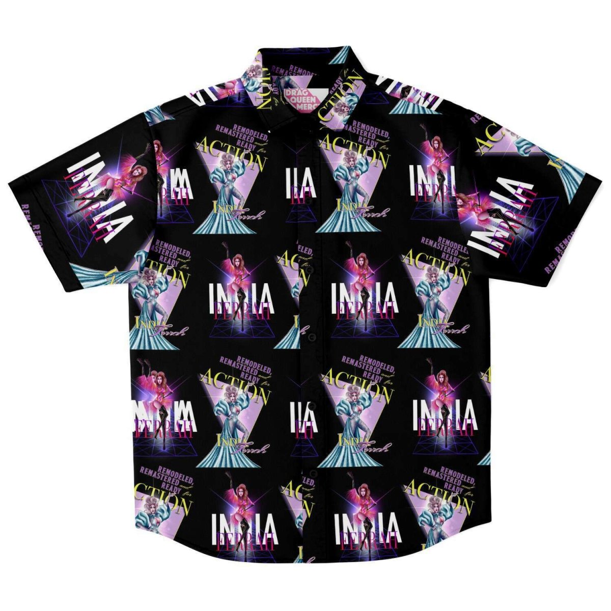 India Ferrah "Ready, Set, Action" Camp Shirt - dragqueenmerch