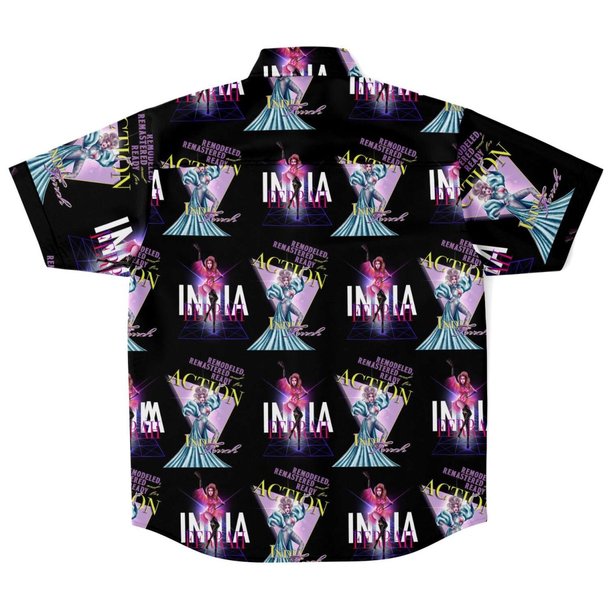 India Ferrah "Ready, Set, Action" Camp Shirt - dragqueenmerch