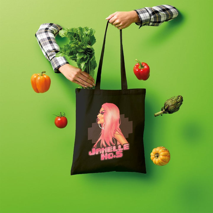 Janelle No. 5 "Pink Hair" Shopper TOTE BAG - dragqueenmerch