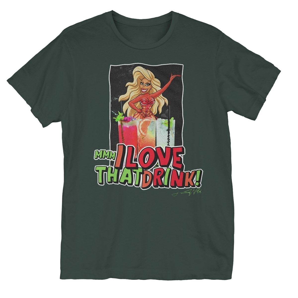 Jessica Wild - Mmm I Love that Drink T-Shirt - dragqueenmerch