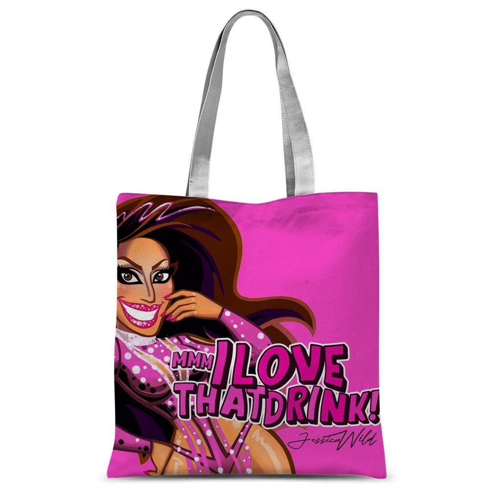Jessica Wild - Mmm I Love That Drink Tote Bag - dragqueenmerch