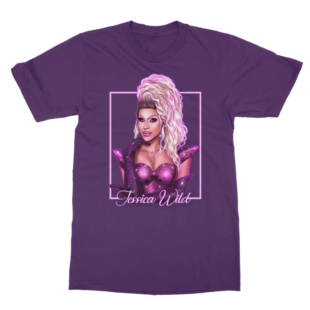 Jessica Wild - Purple Dress T-Shirt - dragqueenmerch
