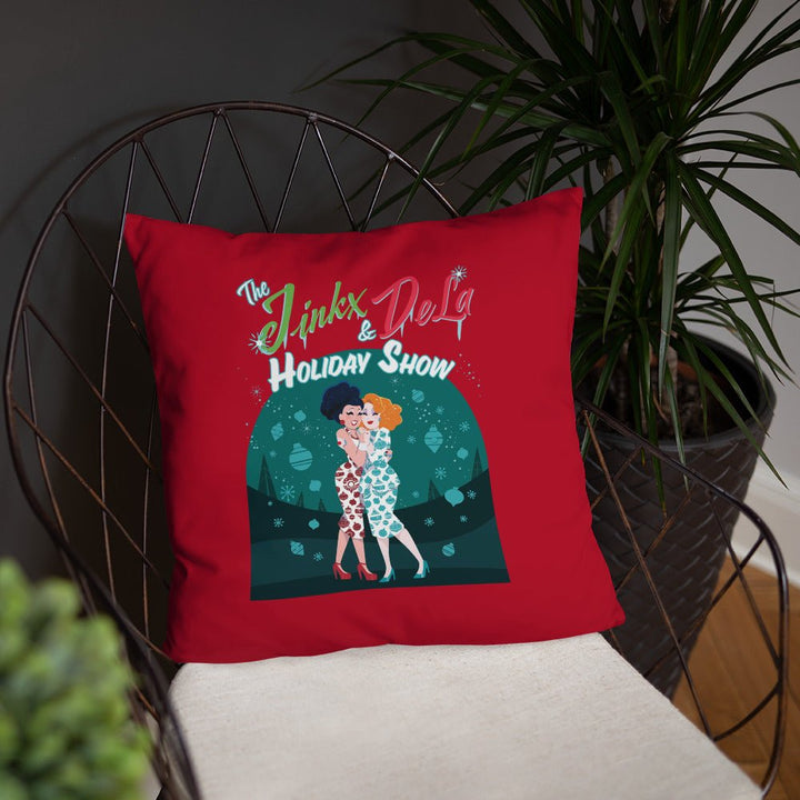 Jinkx and Dela Hug Throw Pillow - dragqueenmerch