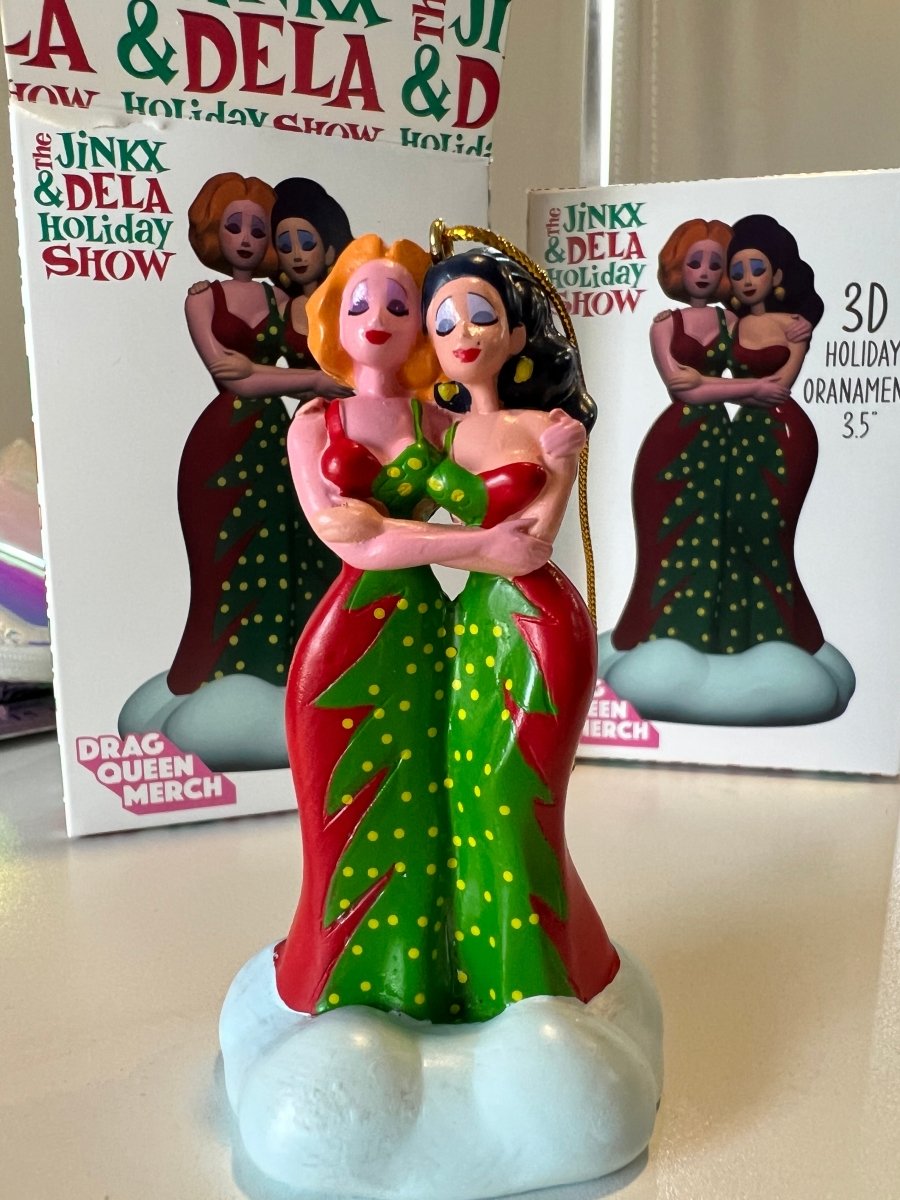 Jinkx & Dela Holiday Show - Looking at The Lights Christmas Ornament - dragqueenmerch