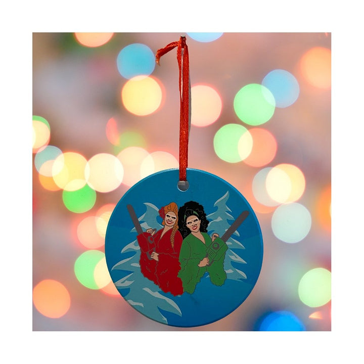 Jinkx & Dela Holiday Special Ceramic Christmas Ornament - dragqueenmerch