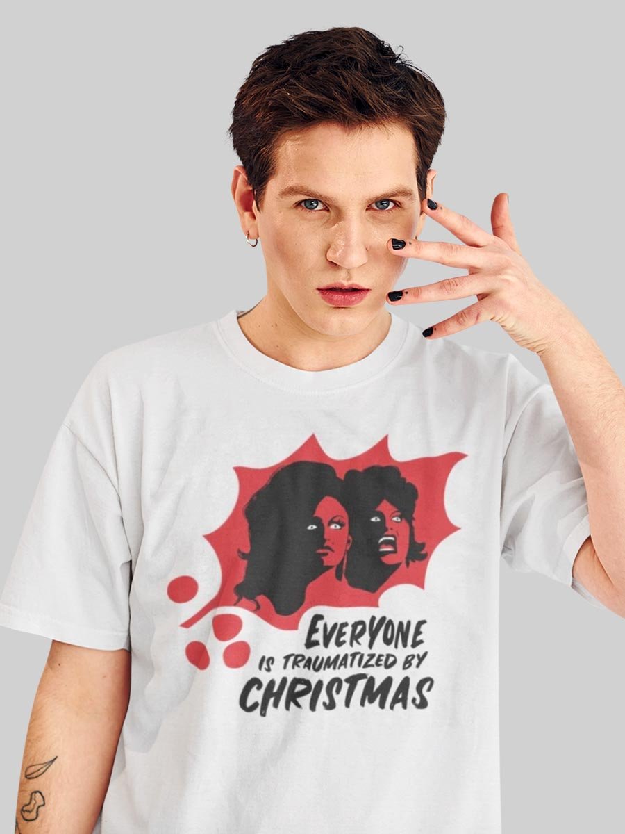 JINKX & DELA HOLIDAY SPECIAL "CHRISTMAS" T-SHIRT (WHITE) - dragqueenmerch