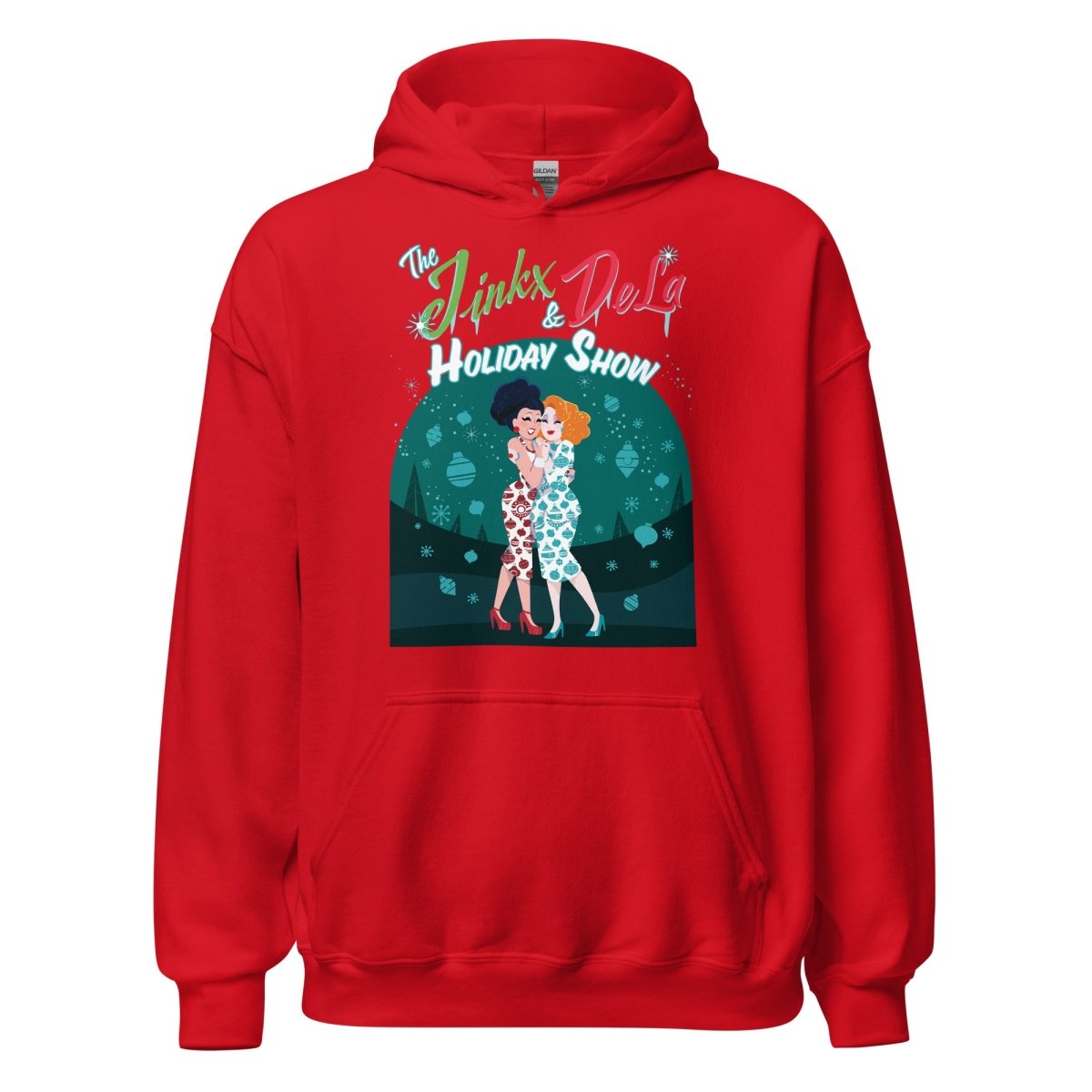 JInkx x Dela - Holiday Show 23 Hugs Hoodie - dragqueenmerch